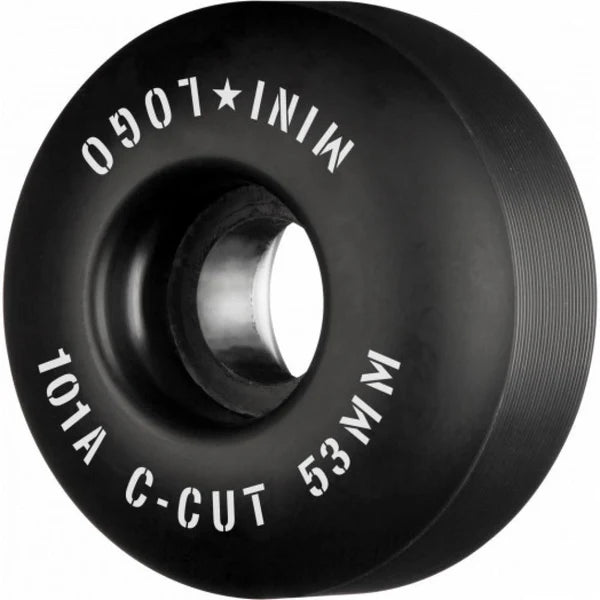 Mini logo wheels - c cut - 101a - 53mm - black