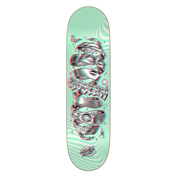 Santa Cruz Wooten Unwound Anaglyph Pro Skateboard Deck - 8.5"- multi