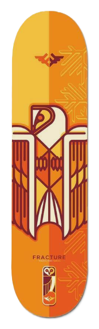 Fracture x Jono Wood pastel owl series deck - orange - 7.75"