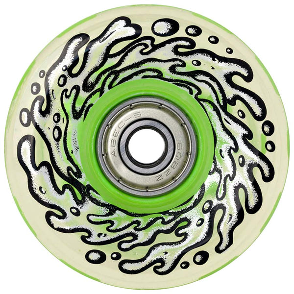 Slime Balls Wheels And Bearings- 60mm - 78A - Light Up - Green/Clear