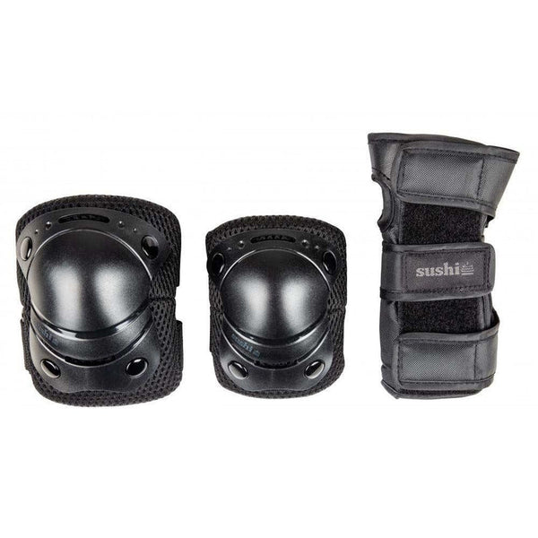 Sushi 3 pack wrist elbow knee pad set - youth - 6-9 years - black