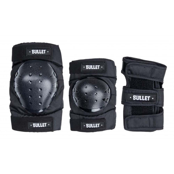 Bullet triple pad set - standard combo - adult S - black