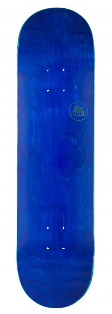 Sushi - Pagoda Stamp - Blue Skateboard Deck - 8.125"