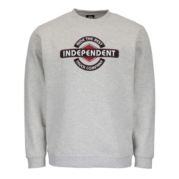 Independent RTB Bar crew jumper - athletic heather - L adult