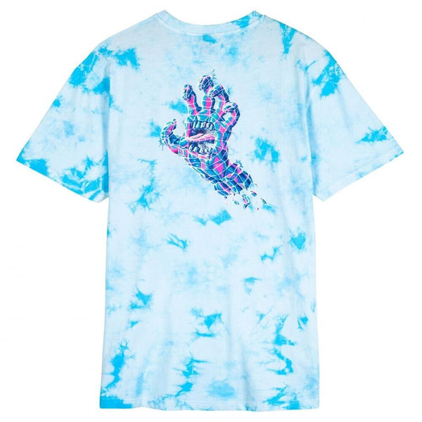 Santa cruz crystal hand t-shirt - air blue cloud wash - L